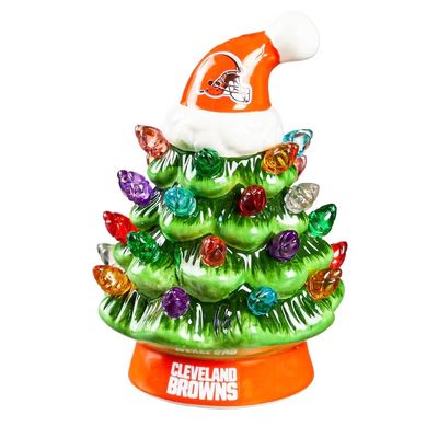 Cleveland Browns 4 Cleveland Browns 4" Ceramic LED Christmas Tree