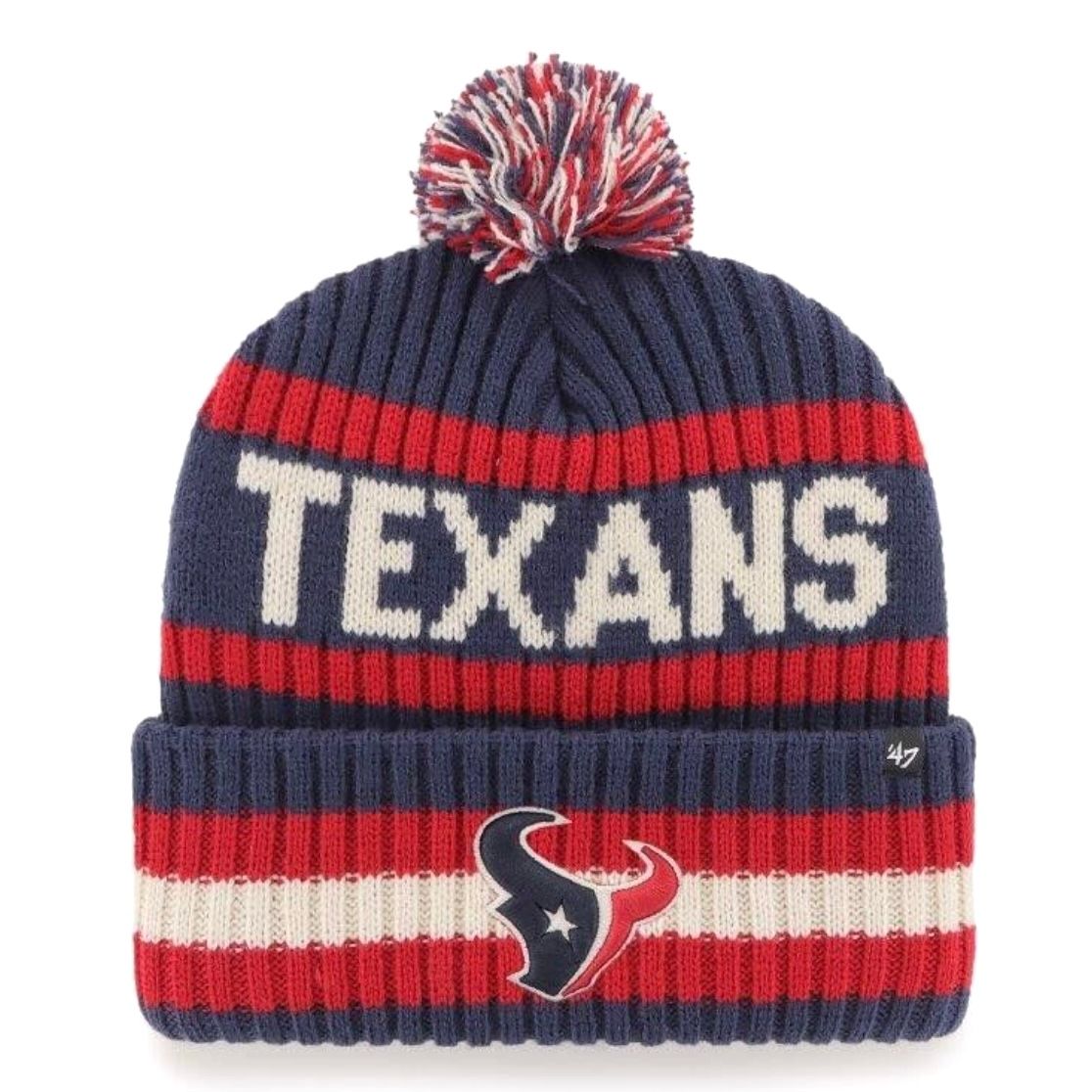 Houston Texans Men’s 47 Bering Cuffed Pom Knit Hat