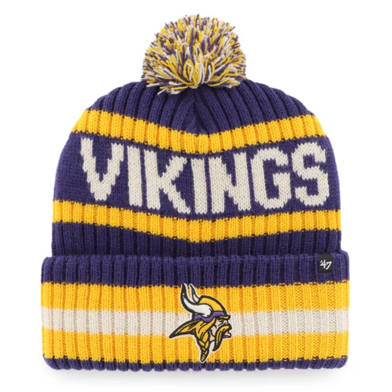 Minnesota Vikings Men’s 47 Bering Cuffed Pom Knit Hat Minnesota Vikings Men’s 47 Bering Cuffed Pom Knit Hat