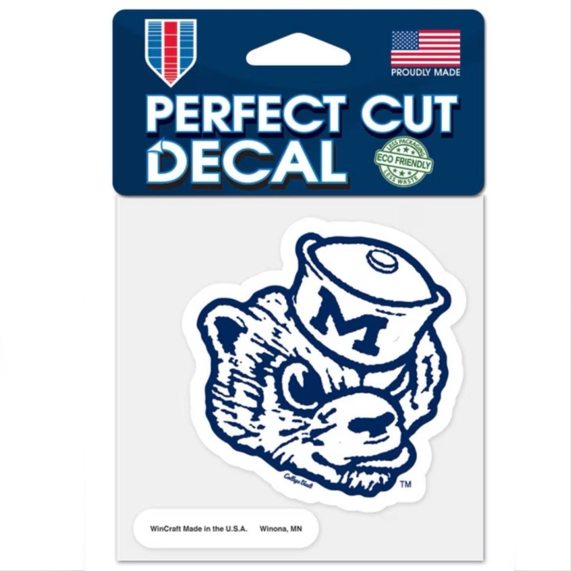 Michigan Wolverines Vault 4" x 4" Perfect Cut Color Decal