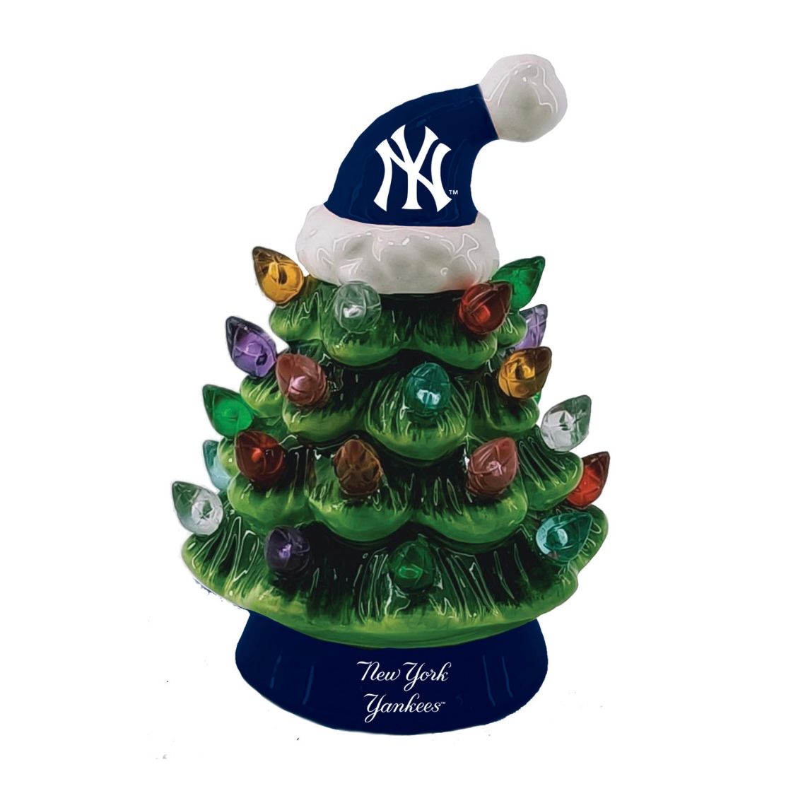 New York Yankees 4" Ceramic LED Christmas Tree
