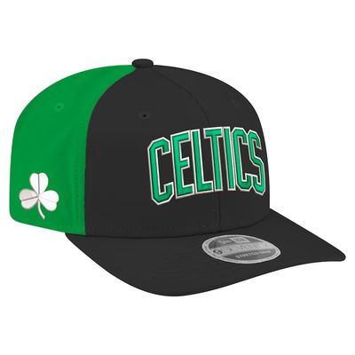 Boston Celtics Men's Black Statement New Era NBA 9Seventy Stretch-Snap Hat