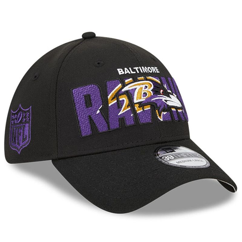 Baltimore Ravens Men’s New Era Black 2023 NFL Draft 39THIRTY Flex Hat