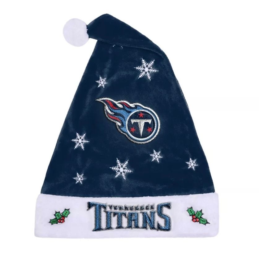 Tennessee Titans Snowflake Santa Hat