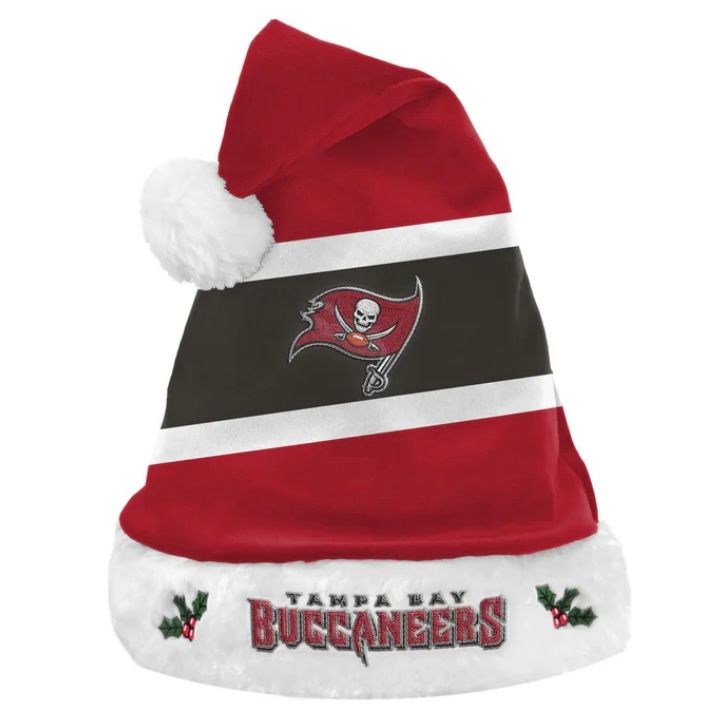 Tampa Bay Buccaneers Striped Santa Hat