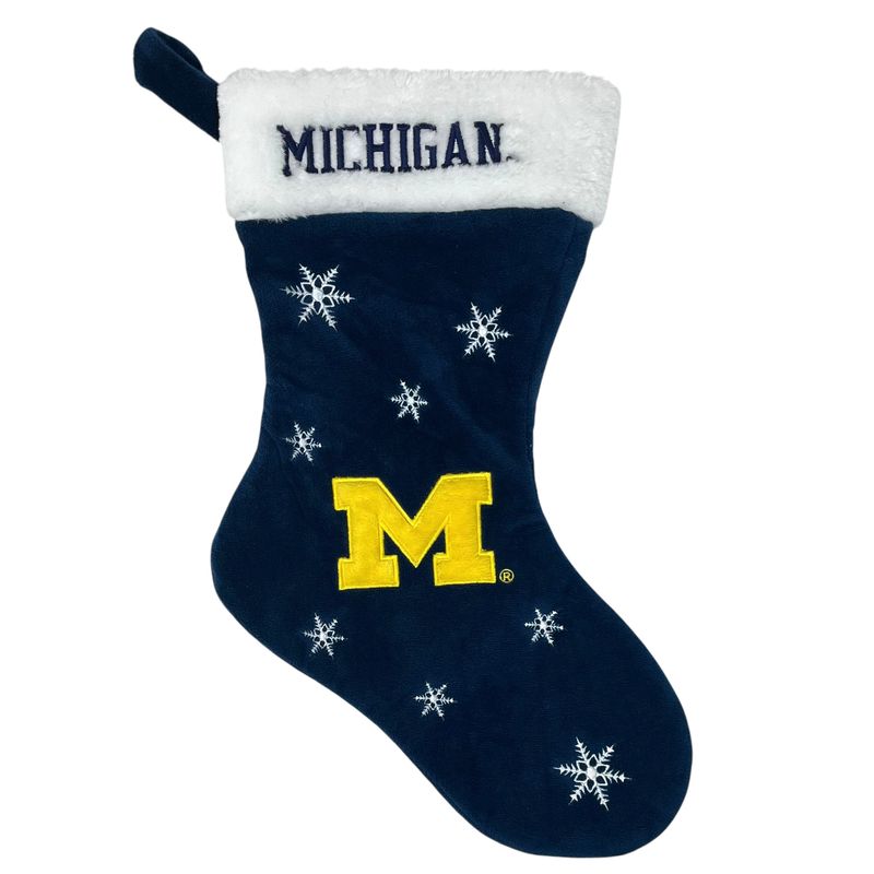Michigan Wolverines Snowflake Christmas Stocking Michigan Wolverines Snowflake Christmas Stocking