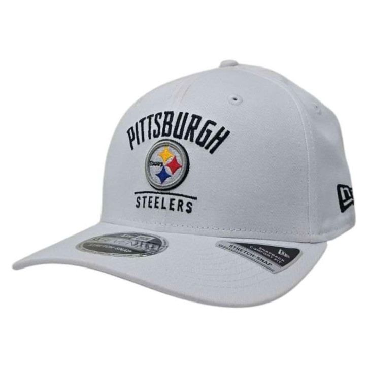 Pittsburgh Steelers Men's New Era White Connect 9SEVENTY Stretch-Snap Hat