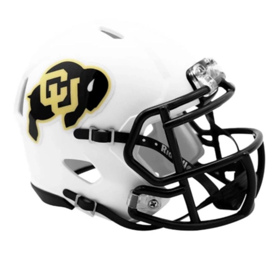 Colorado Buffaloes Matte White Speed Mini Helmet