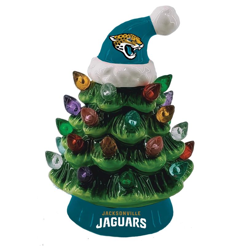 Jacksonville Jaguars 4 Jacksonville Jaguars 4" Ceramic LED Christmas Tree