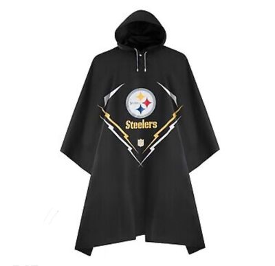 Pittsburgh Steelers Adult Unisex Premium Rain Poncho Pittsburgh Steelers Adult Unisex Premium Rain Poncho