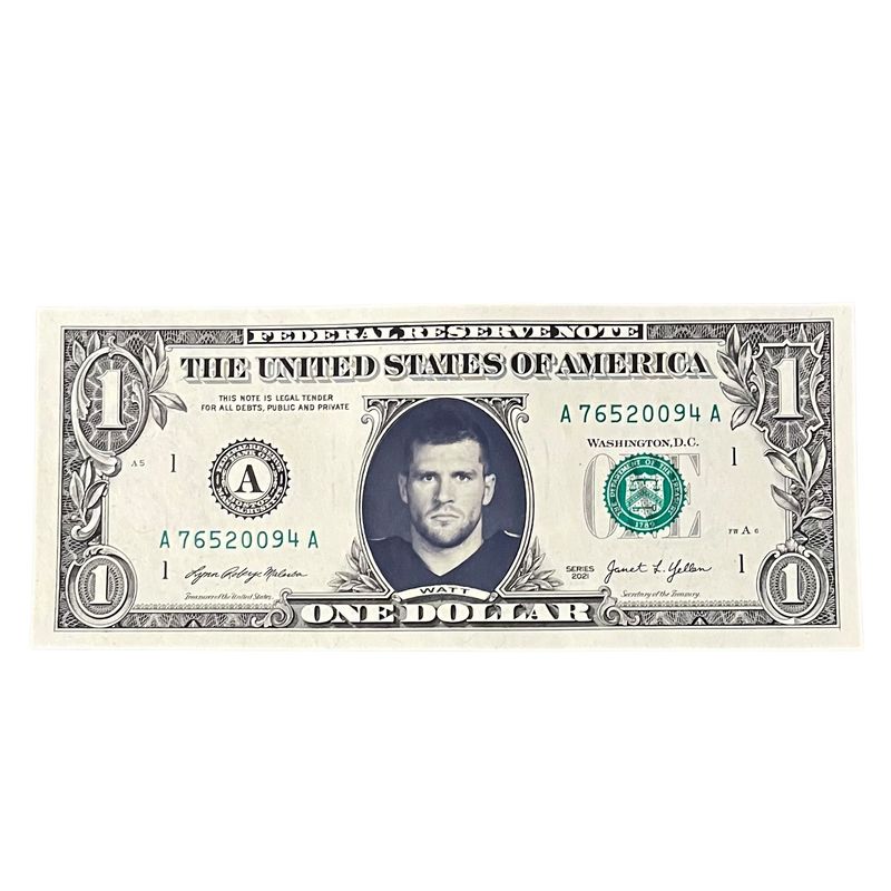 TJ Watt Famous Face Dollar Bill