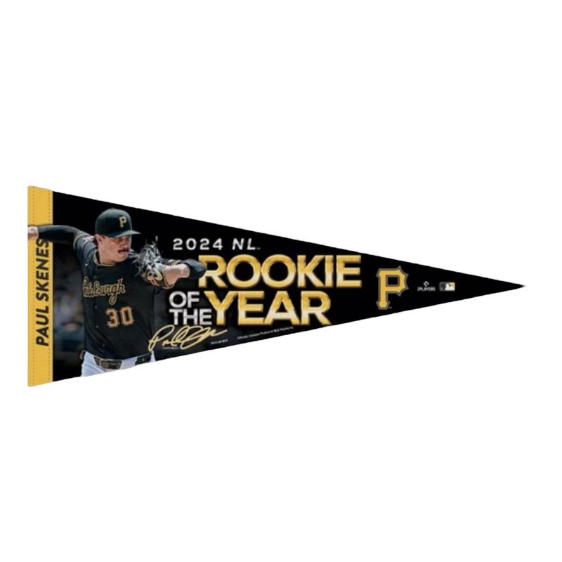 Pittsburgh Pirates Paul Skenes 2024 NL Rookie of the Year 12" x 30" Premium Pennant