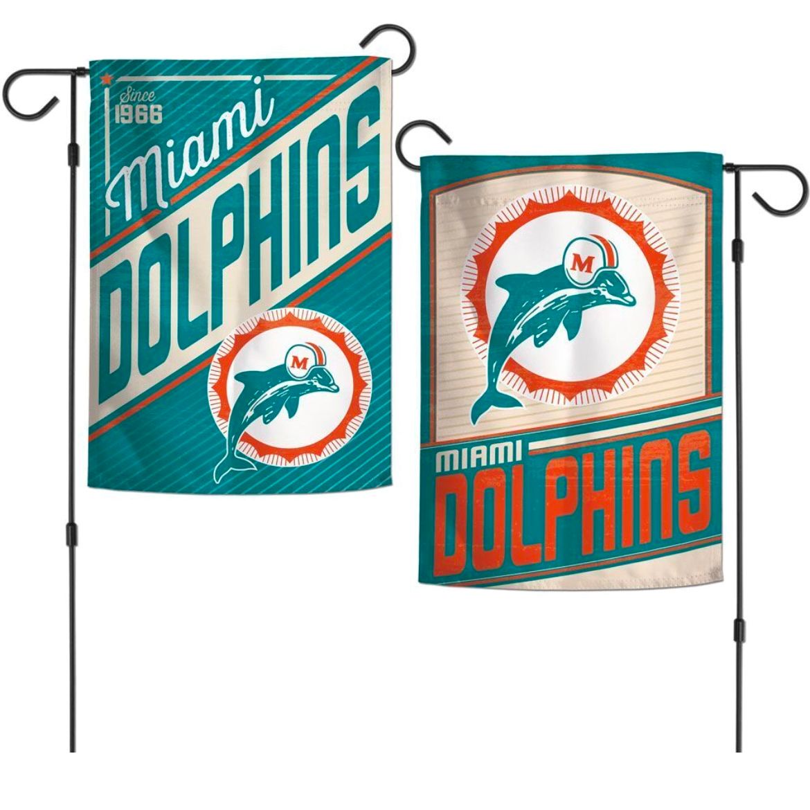 Miami Dolphins Retro 12.5" x 18" Garden Flag 2-Sided
