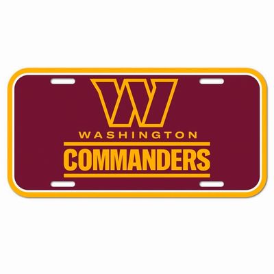 Washington Commanders Plastic License Plate Washington Commanders Plastic License Plate