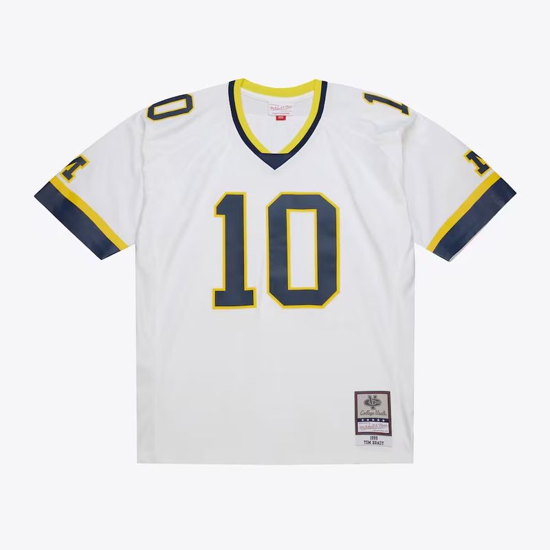 Michigan Wolverines Tom Brady 1999 Men’s NCAA White Mitchell & Ness Jersey
