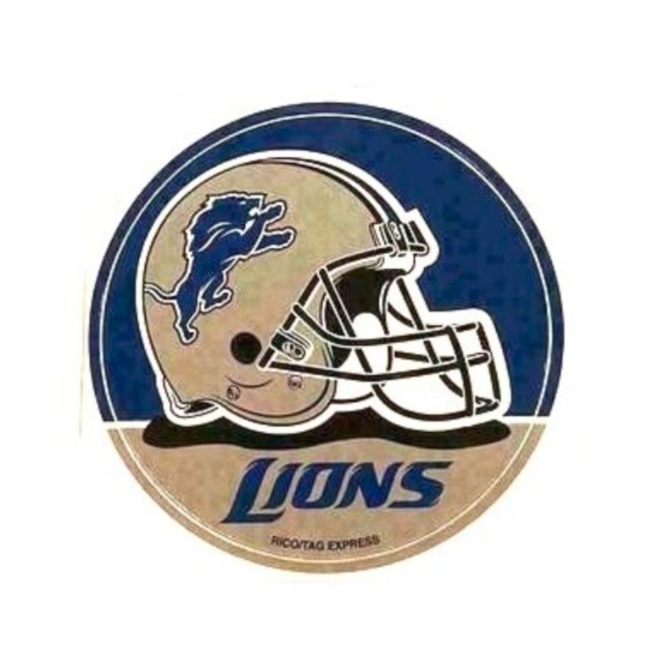 Detroit Lions 4.5" Vinyl Round Decal