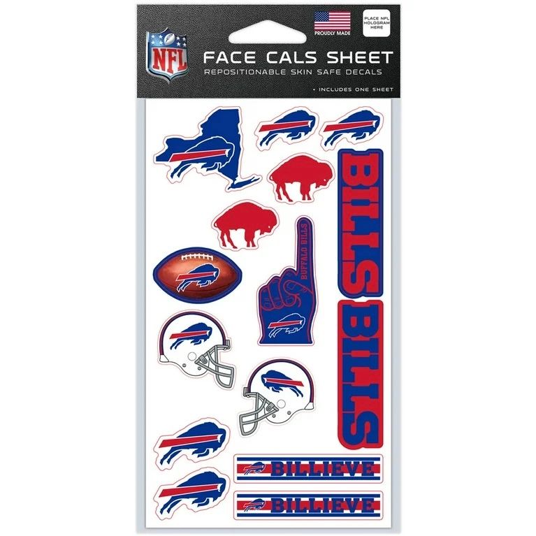 Buffalo Bills Face-Cals Sheet
