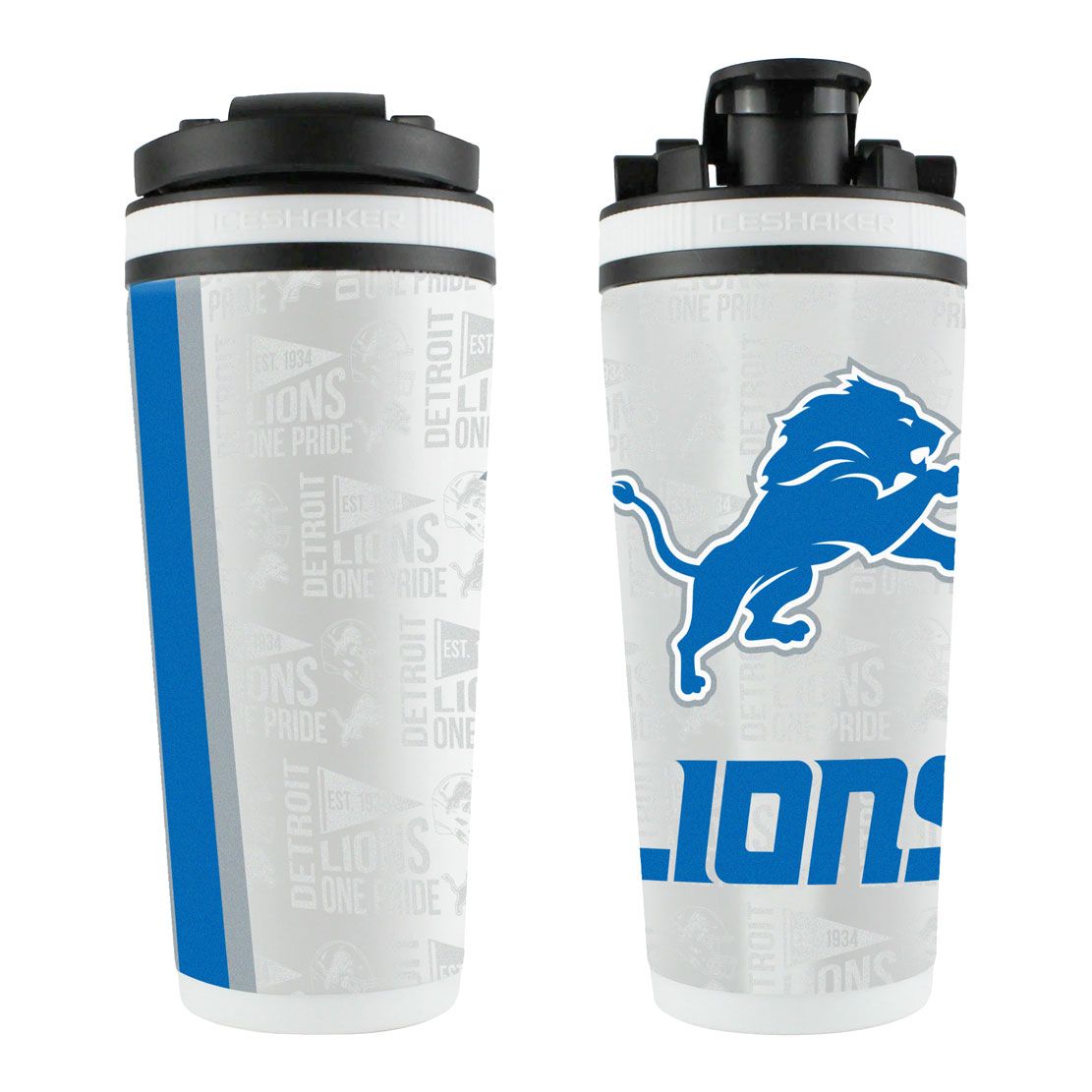 Detroit Lions 26oz 4D Stainless Steel Ice Shaker Bottle