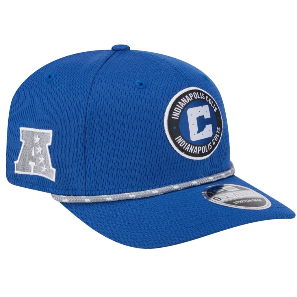 Indianapolis Colts Men's New Era Blue 2024 Sideline 9SEVENTY Stretch-Snap Hat