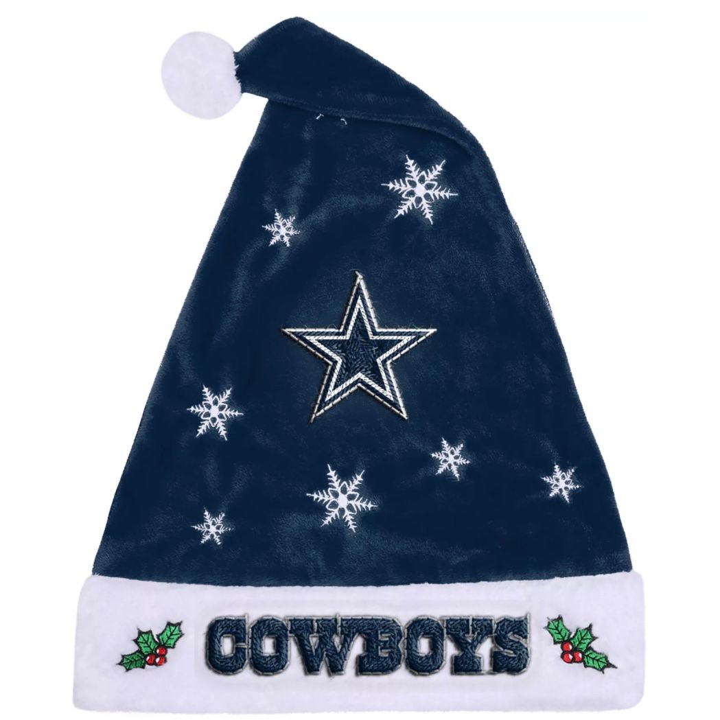 Dallas Cowboys Snowflake Santa Hat