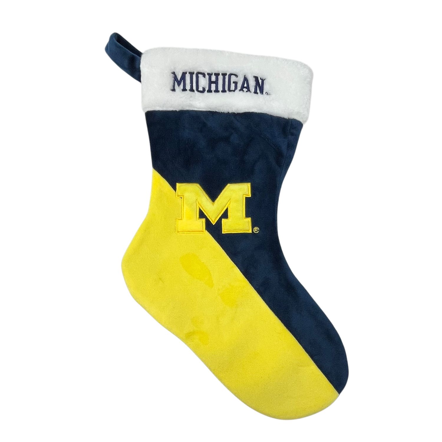 Michigan Wolverines Split Christmas Stocking