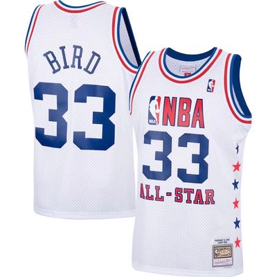 Boston Celtics Larry Bird White All-Star Mitchell & Ness Men’s Swingman Jersey