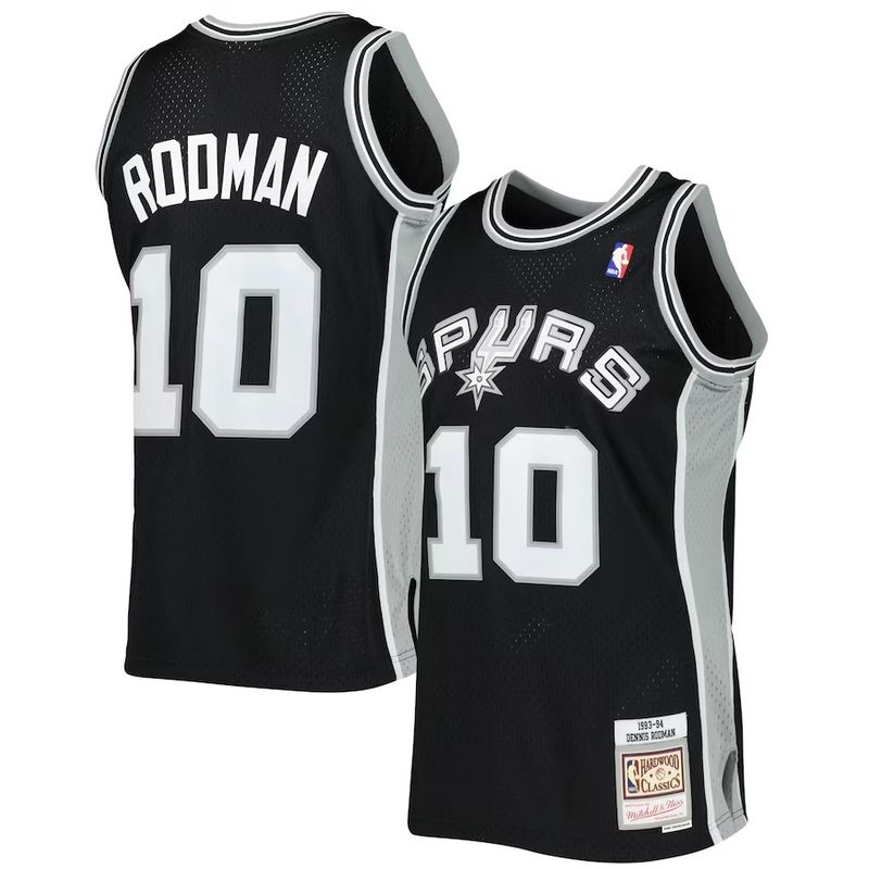 San Antonio Spurs Dennis Rodman 1993-94 Black Mitchell & Ness Men’s Swingman Jersey