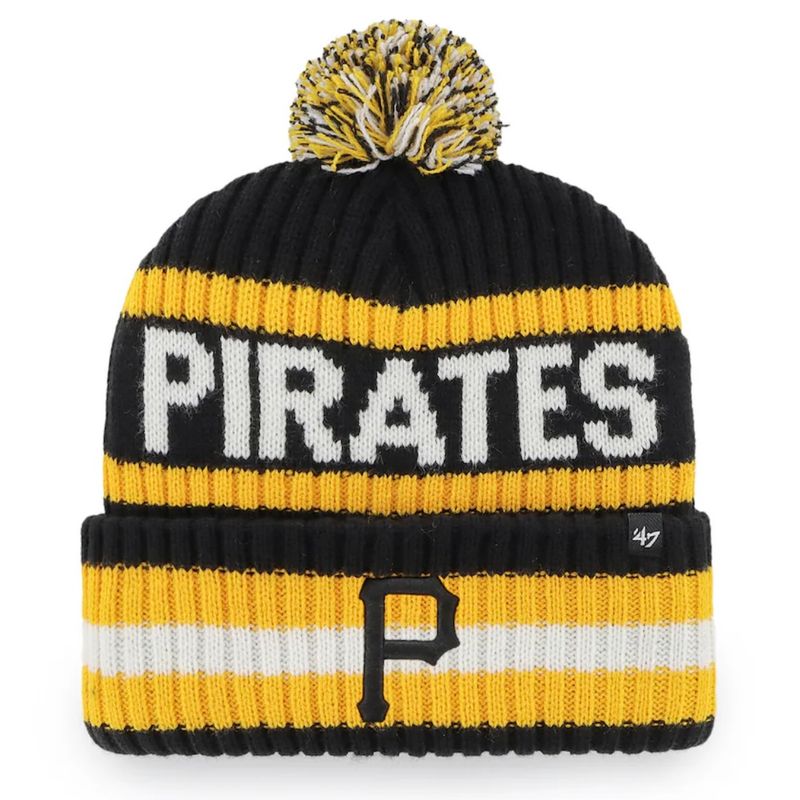Pittsburgh Pirates Men’s 47 Bering Cuffed Pom Knit Hat Pittsburgh Pirates Men’s 47 Bering Cuffed Pom Knit Hat