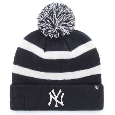 New York Yankees Men's 47 Brand Breakaway Cuffed Pom Knit Hat