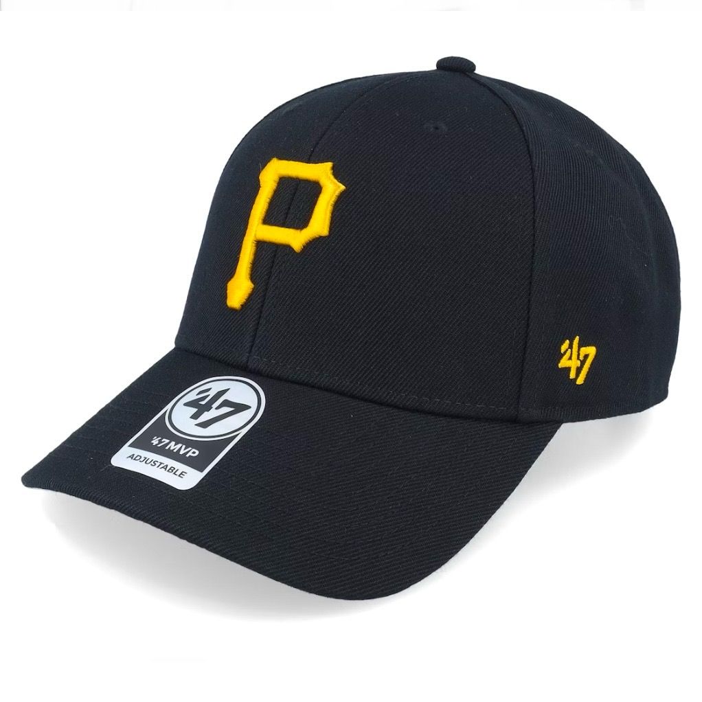 Pittsburgh Pirates Men's Black 47 Brand MVP Adjustable Hat