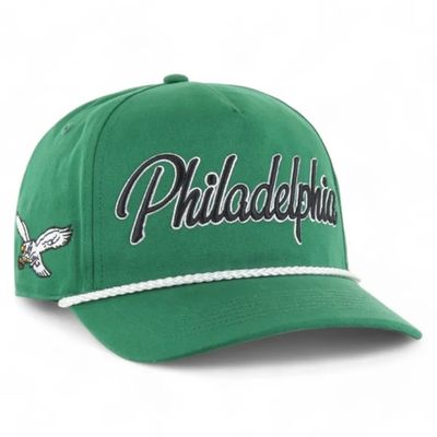 Philadelphia Eagles Men’s Historic Kelly Green Overhand Script 47 Hitch Snapback Hat