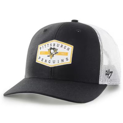 Pittsburgh Penguins Men's Convoy 47 Vintage Black Adjustable Trucker Hat