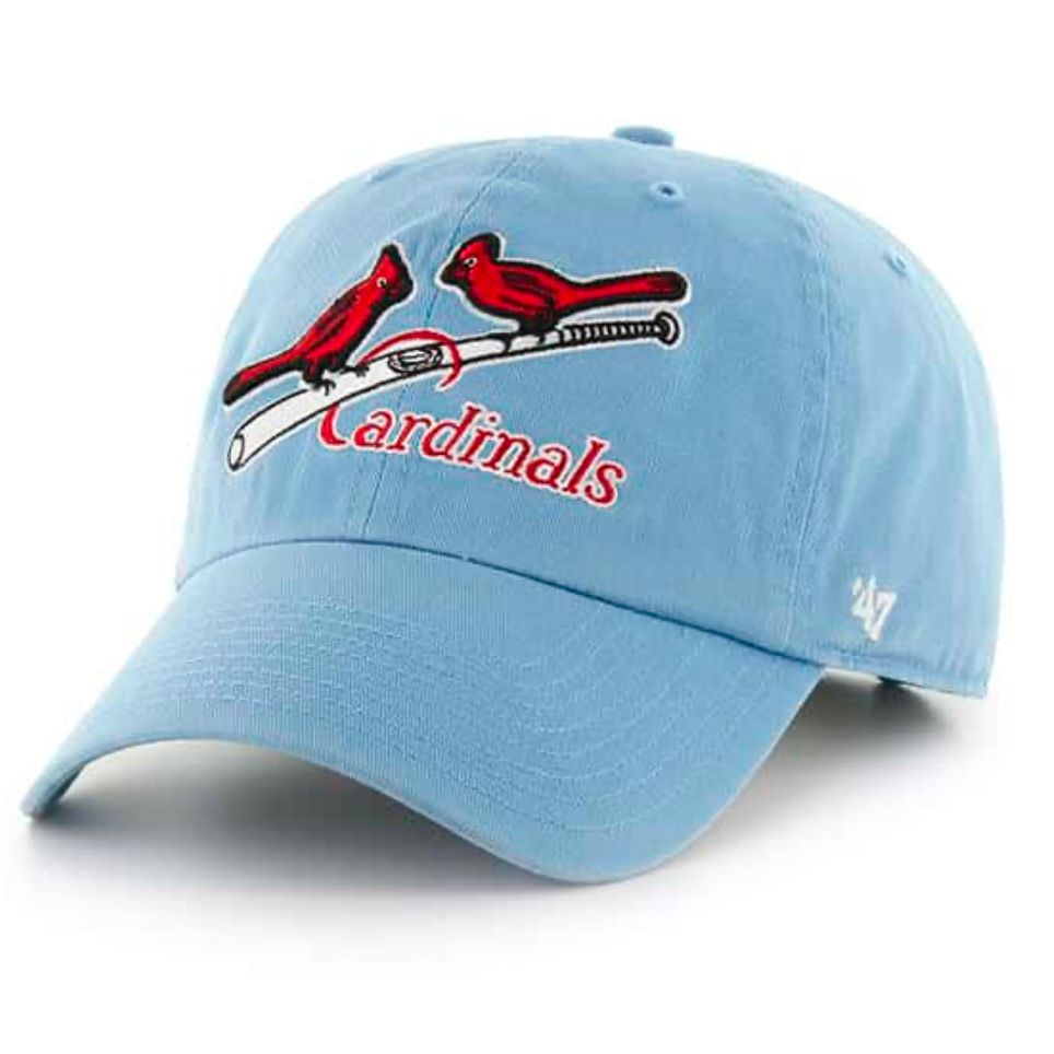 St. Louis Cardinals Men’s Baby Blue Cooperstown 47 Brand Clean Up Adjustable Hat