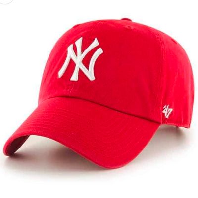 New York Yankees Men’s Red 47 Brand Clean Up Adjustable Hat