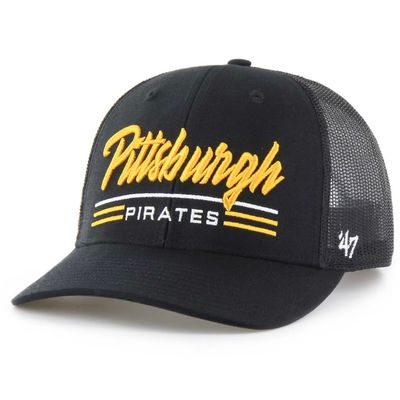 Pittsburgh Pirates Men's Garner 47 Vintage Black Adjustable Trucker Hat