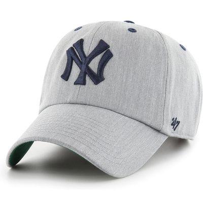New York Yankees Men’s Gray 47 Brand Clean Up Adjustable Hat