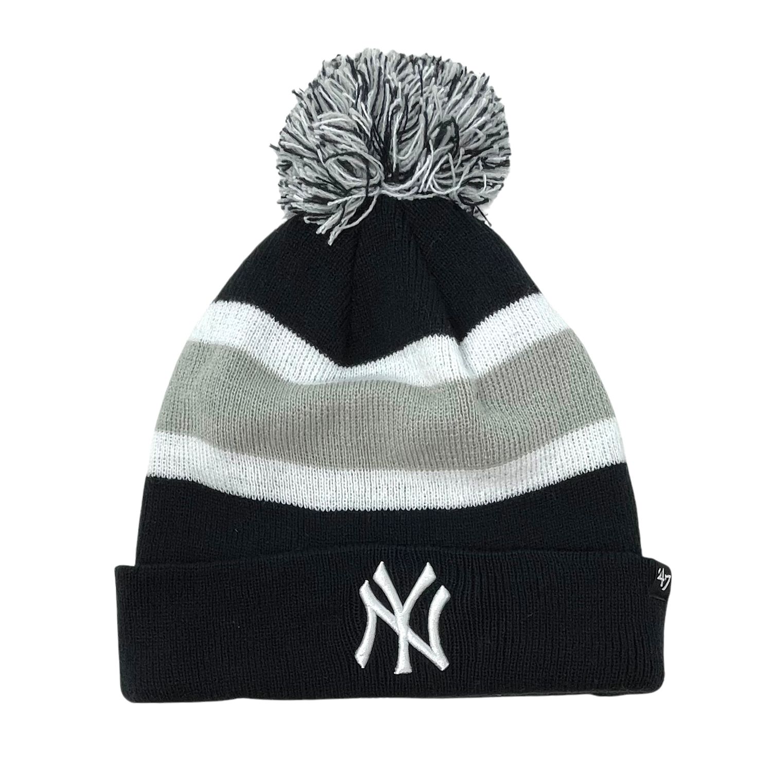 New York Yankees Men's 47 Brand Breakaway Cuffed Pom Knit Hat