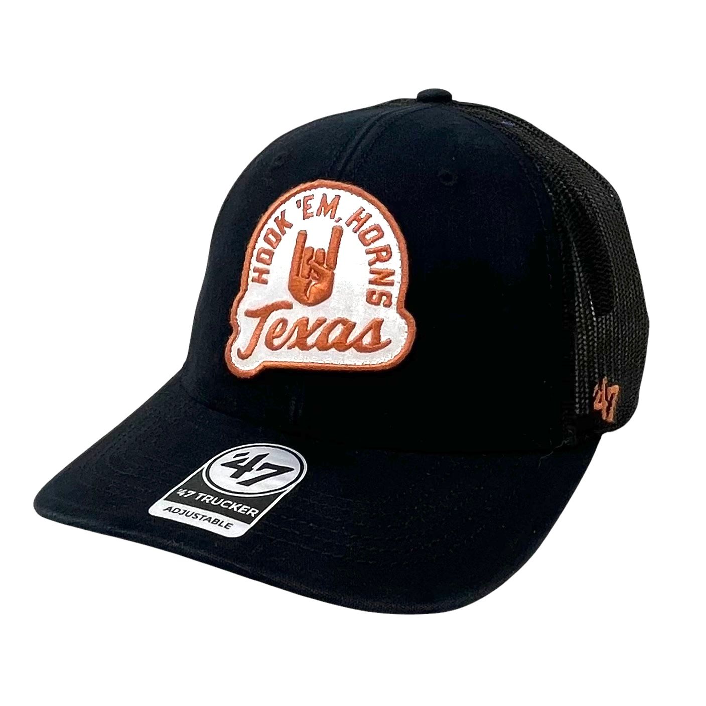 Texas Longhorns Men’s Vintage Black 47 Brand Trucker Adjustable Hat