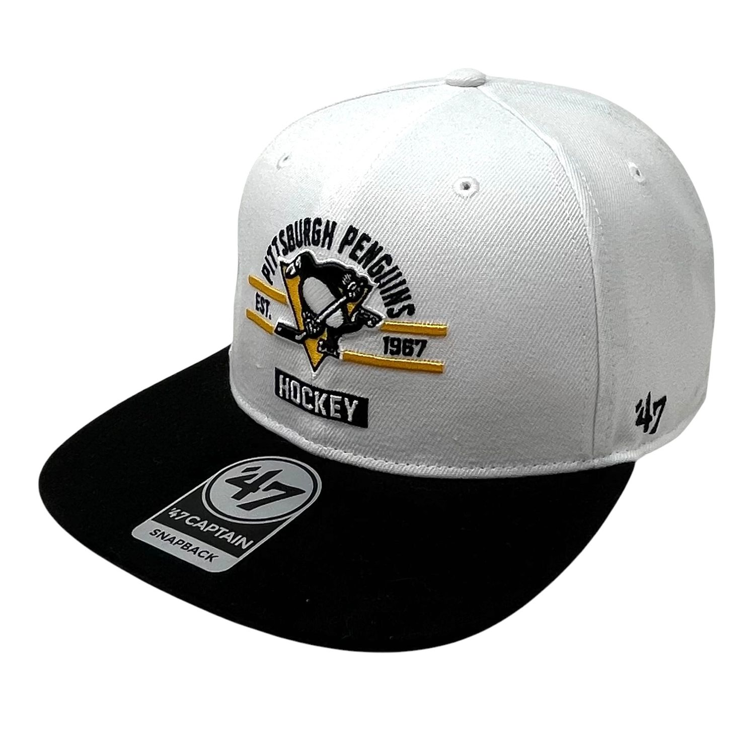 Pittsburgh Penguins Men’s White 47 Brand Captain Snapback Hat