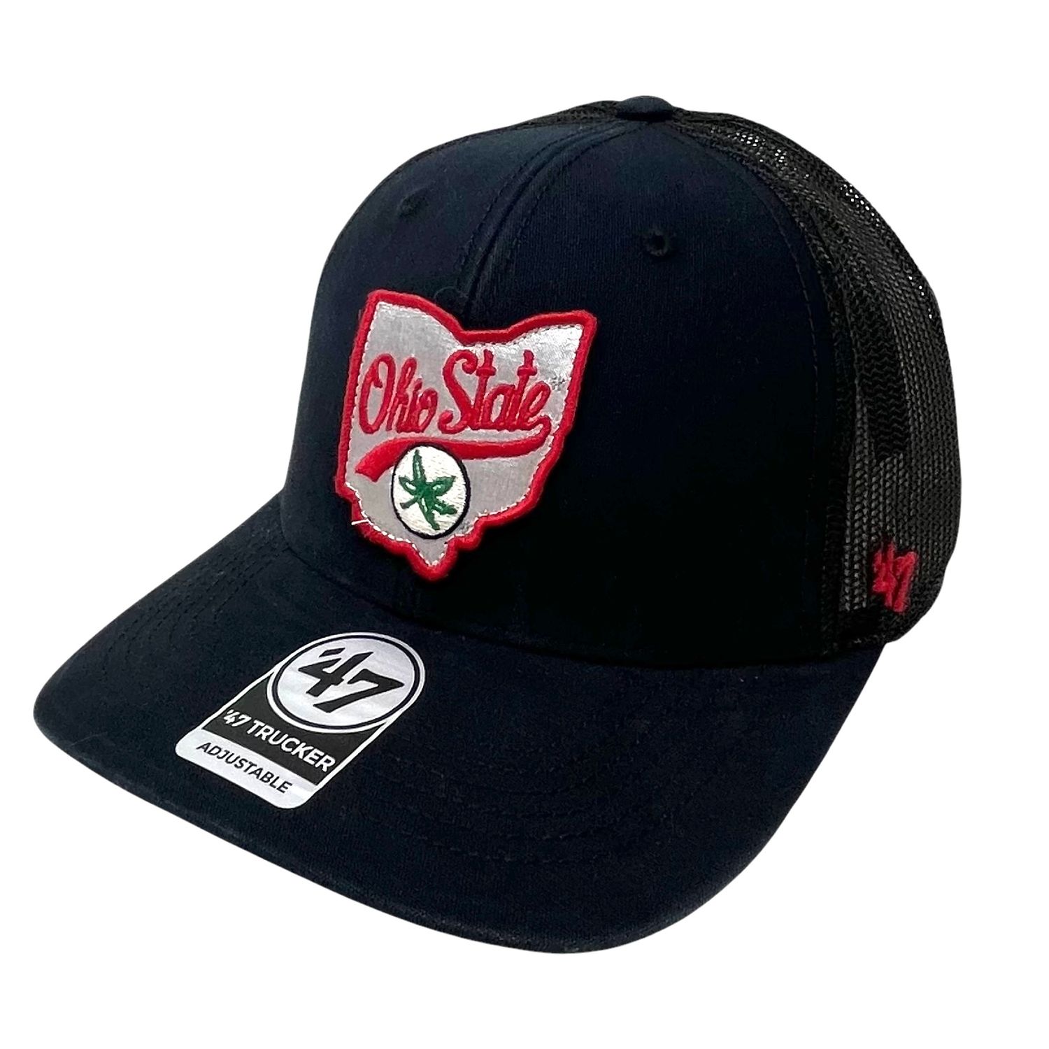 Ohio State Buckeyes Men’s Vintage Black 47 Brand Trucker Adjustable Hat