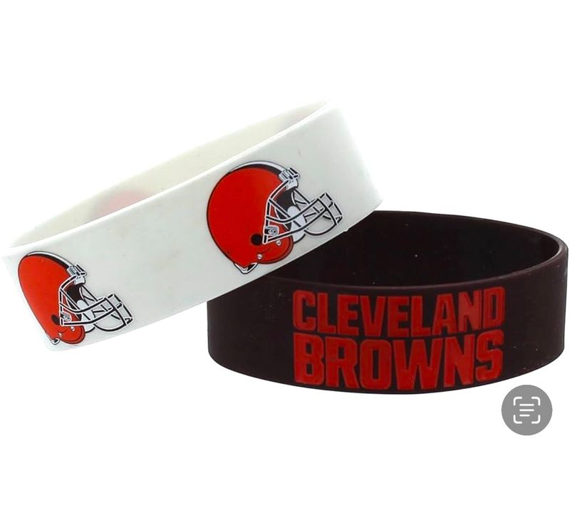 Cleveland Browns Rubber Bulk Wrist Bands