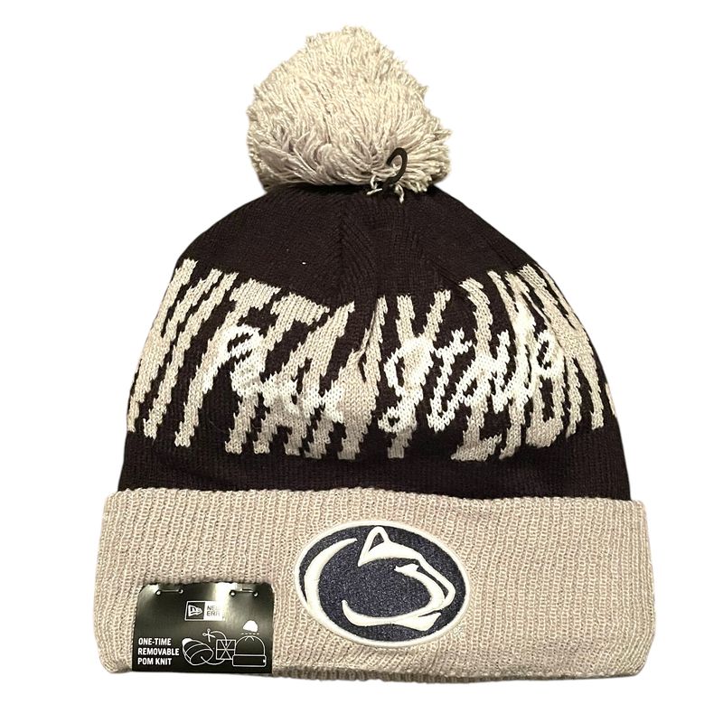 Penn State Nittany Lions Men’s New Era Cuffed Pom Knit Hat