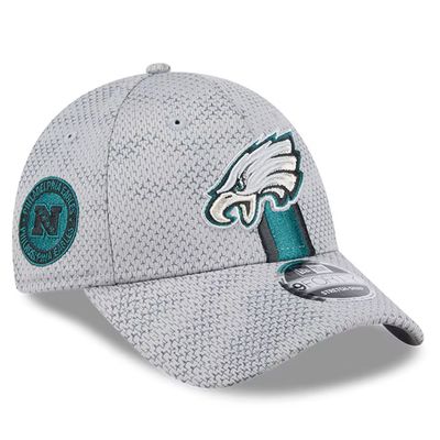 Philadelphia Eagles Men's New Era Gray 2024 Sideline 9FORTY Stretch-Snap Hat