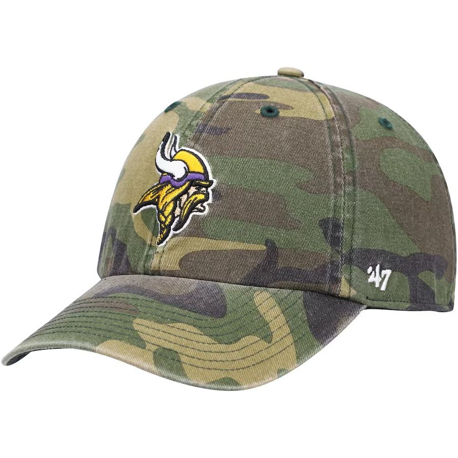 Minnesota Vikings Men’s Camo 47 Brand Clean Up Adjustable Hat