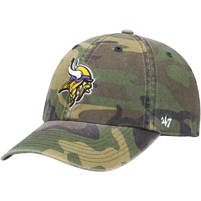Minnesota Vikings Men’s Camo 47 Brand Clean Up Adjustable Hat