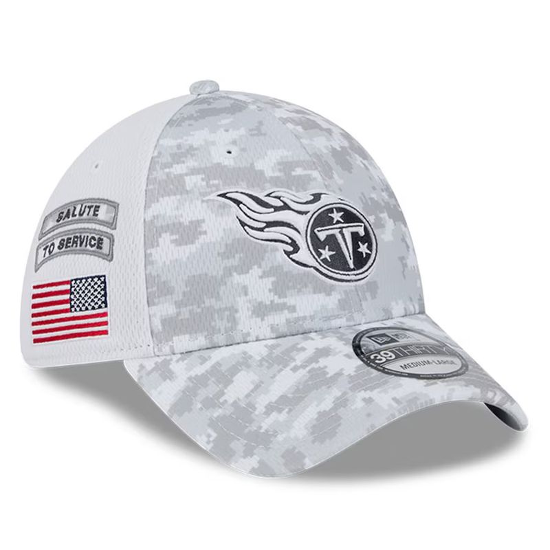 Tennessee Titans Men's New Era 39Thirty 2024 NFL Salute to Service Sideline Flex Fit Hat