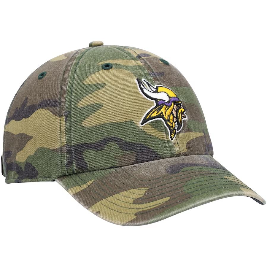 Minnesota Vikings Men’s Camo 47 Brand Clean Up Adjustable Hat
