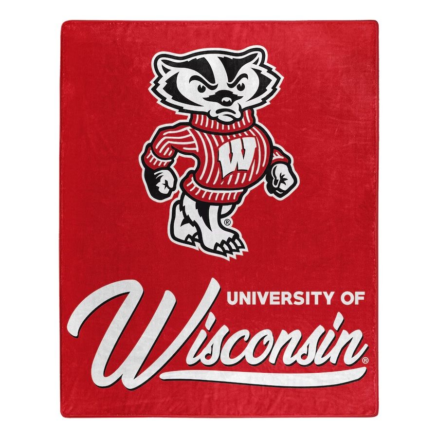 Wisconsin Badgers 50" x 60" Signature Plush Raschel Blanket