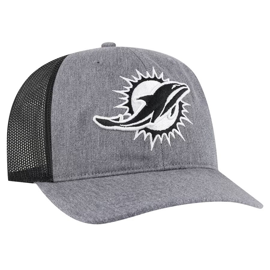Miami Dolphins Men's Charcoal 47 Carbon Trucker Adjustable Hat