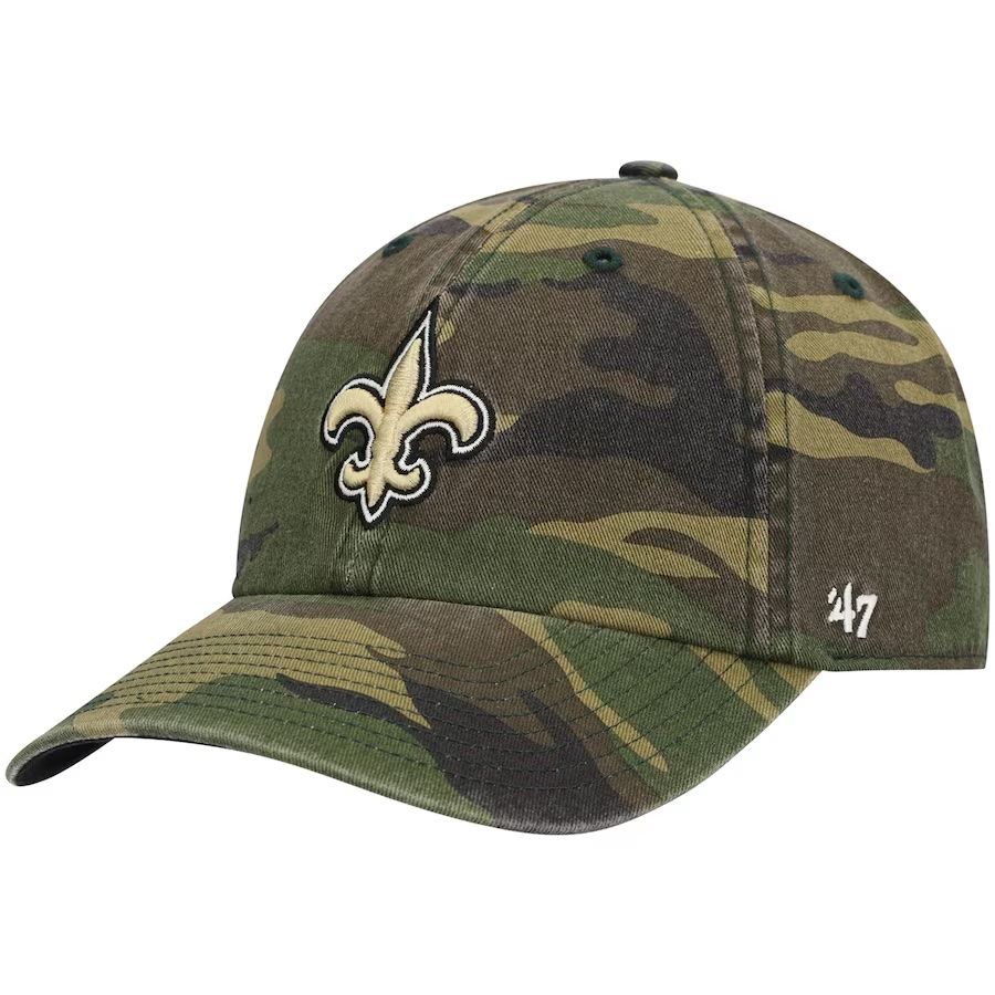 New Orleans Saints Men’s Camo 47 Clean Up Adjustable Hat